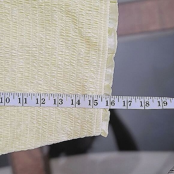 NWOT Primark yellow shirred ruffle trim crop tank - Picture 11 of 11